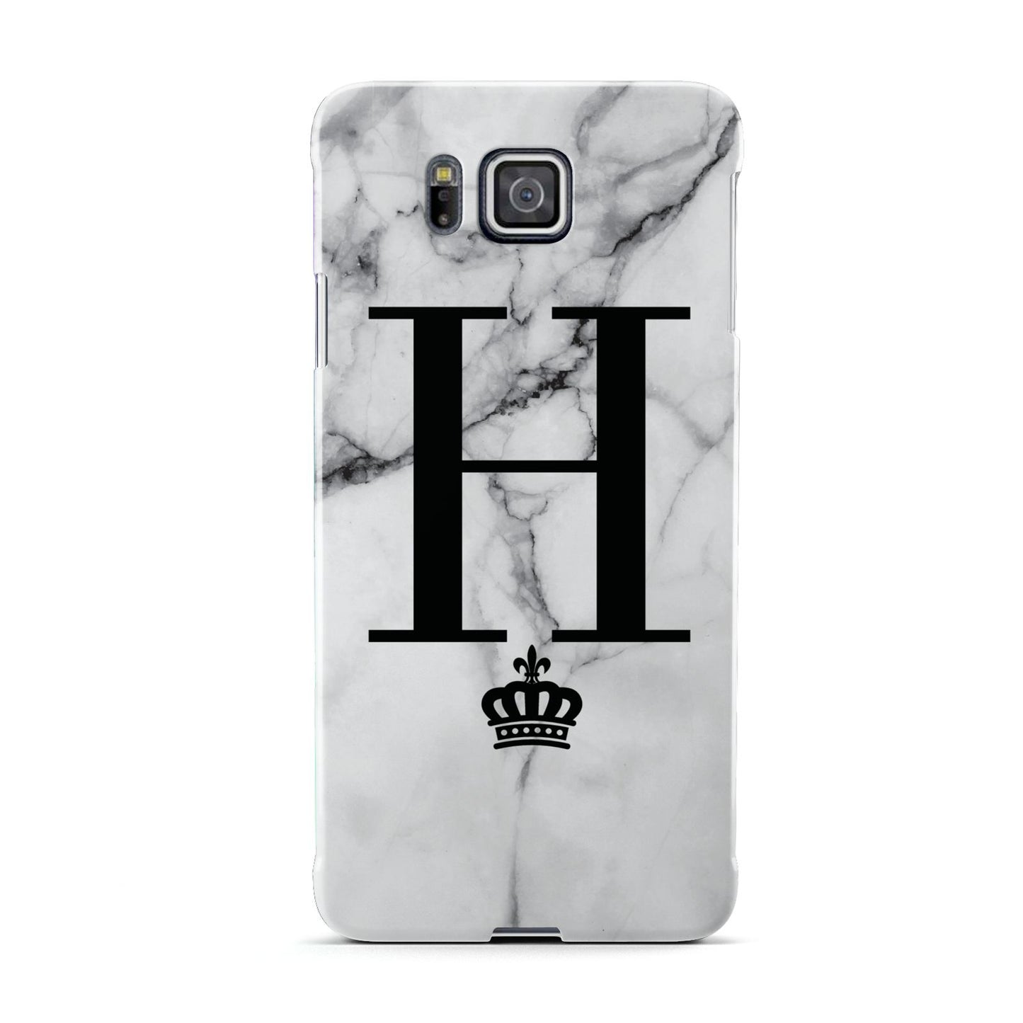 Personalised Big Initials Crown Marble Samsung Galaxy Alpha Case