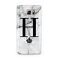 Personalised Big Initials Crown Marble Samsung Galaxy Note 5 Case