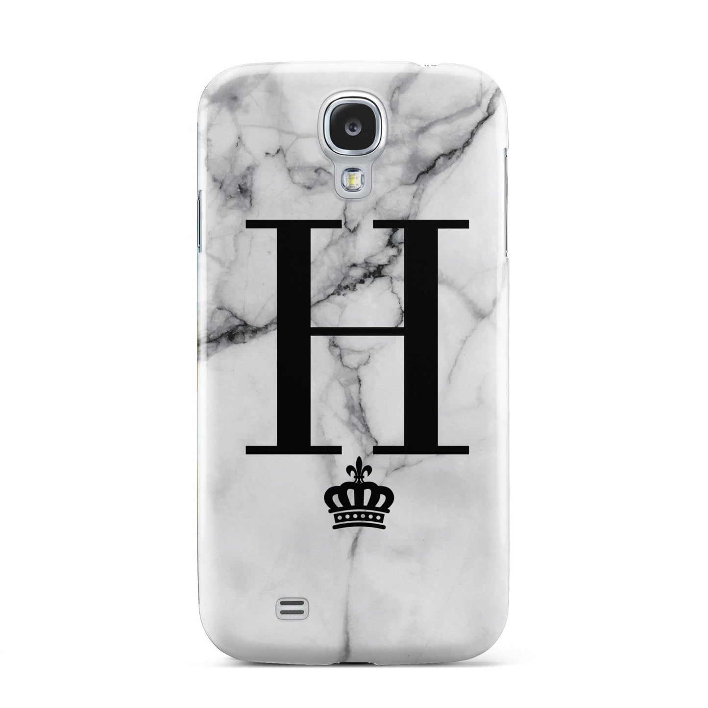 Personalised Big Initials Crown Marble Samsung Galaxy S4 Case