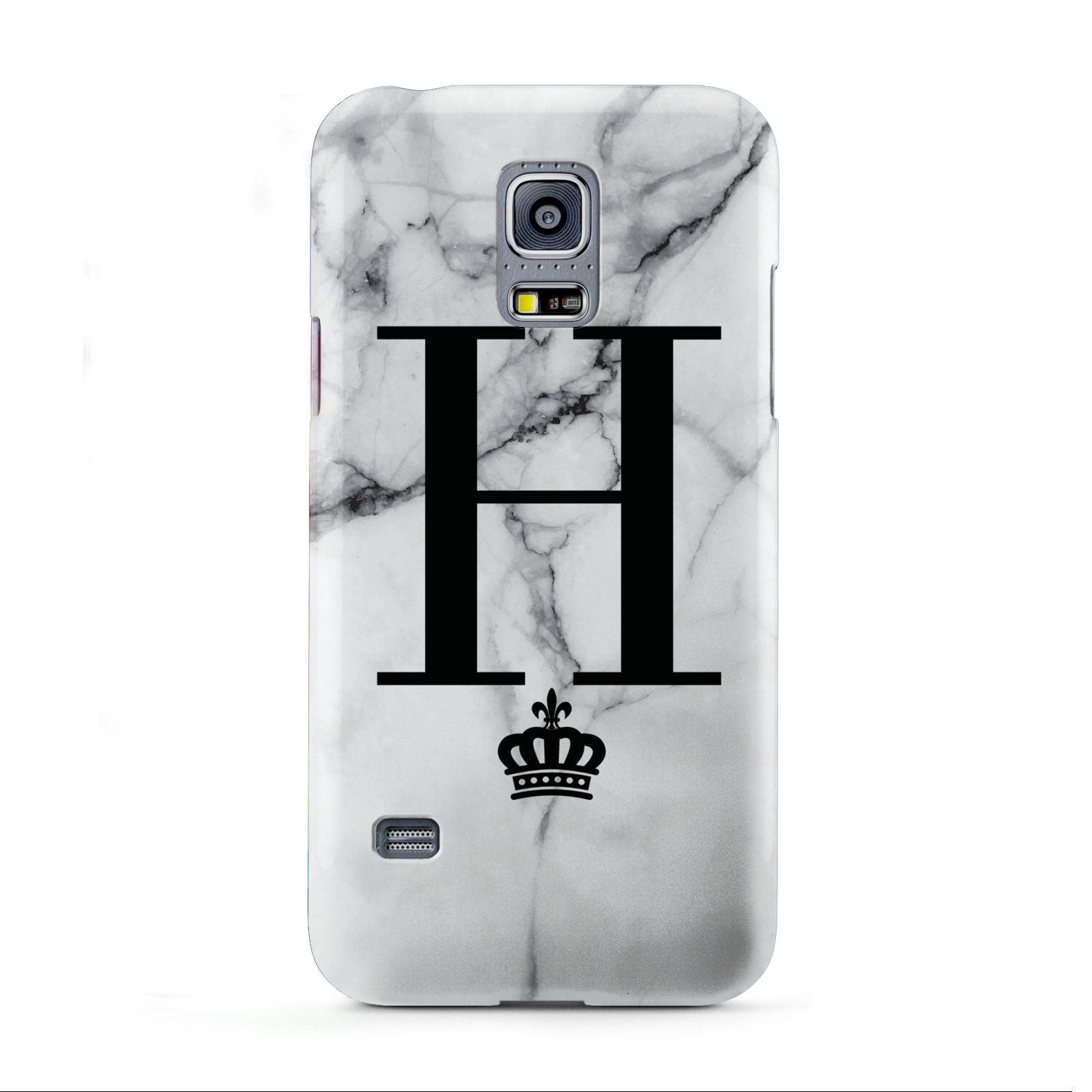 Personalised Big Initials Crown Marble Samsung Galaxy S5 Mini Case