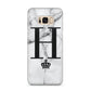 Personalised Big Initials Crown Marble Samsung Galaxy S8 Plus Case