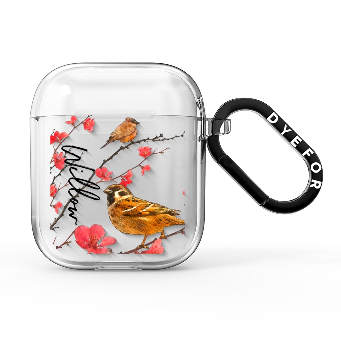 Personalised Birds AirPods Clear Case