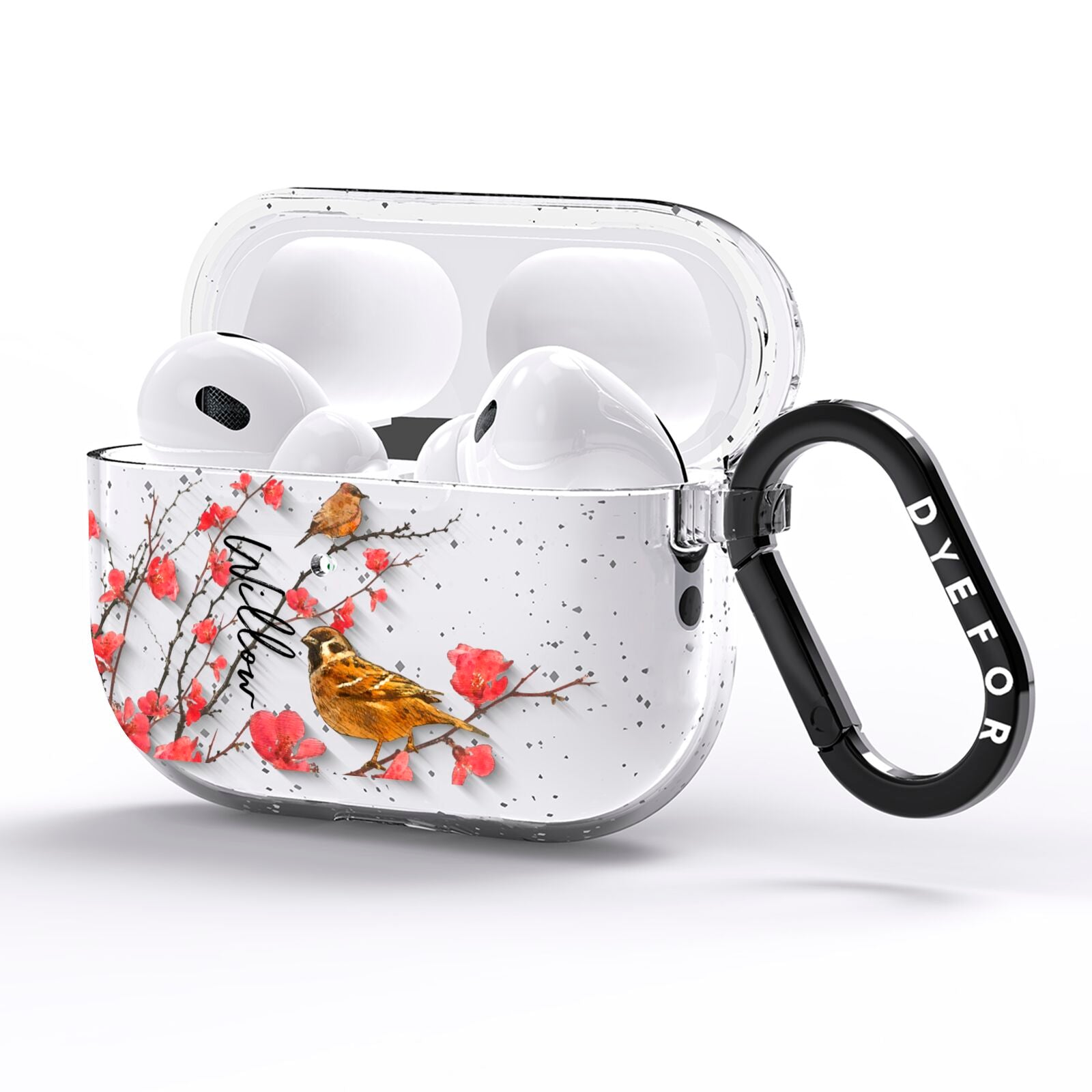 Personalised Birds AirPods Pro Glitter Case Side Image