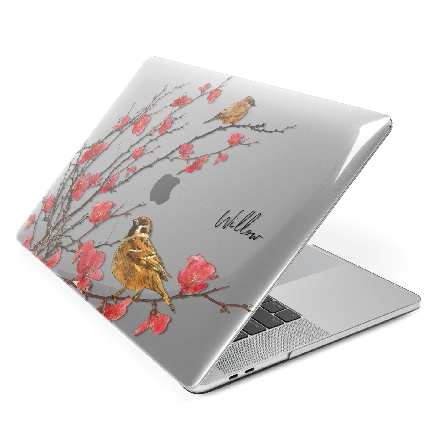 Personalised Birds Apple MacBook Case Side View
