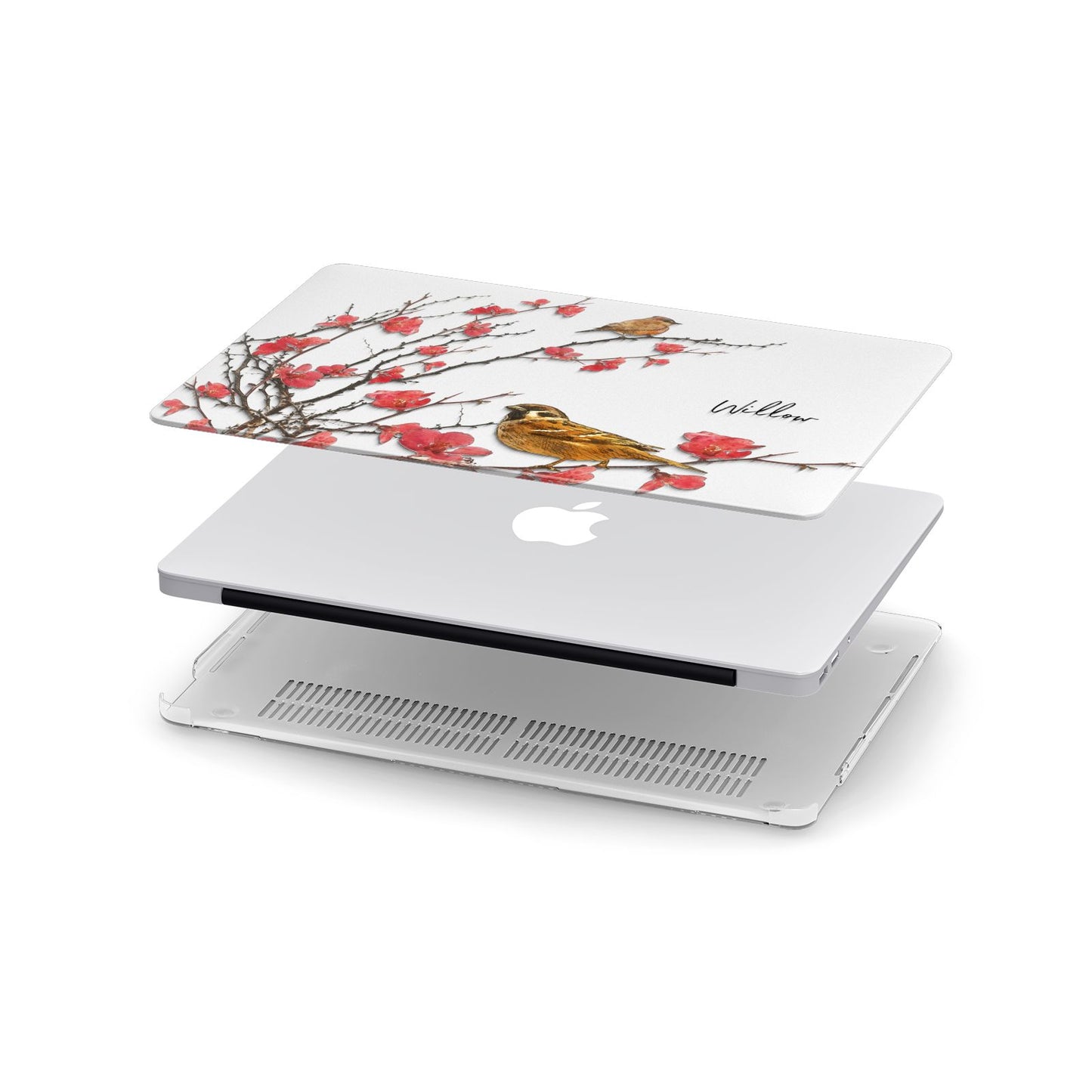 Personalised Birds Apple MacBook Case in Detail