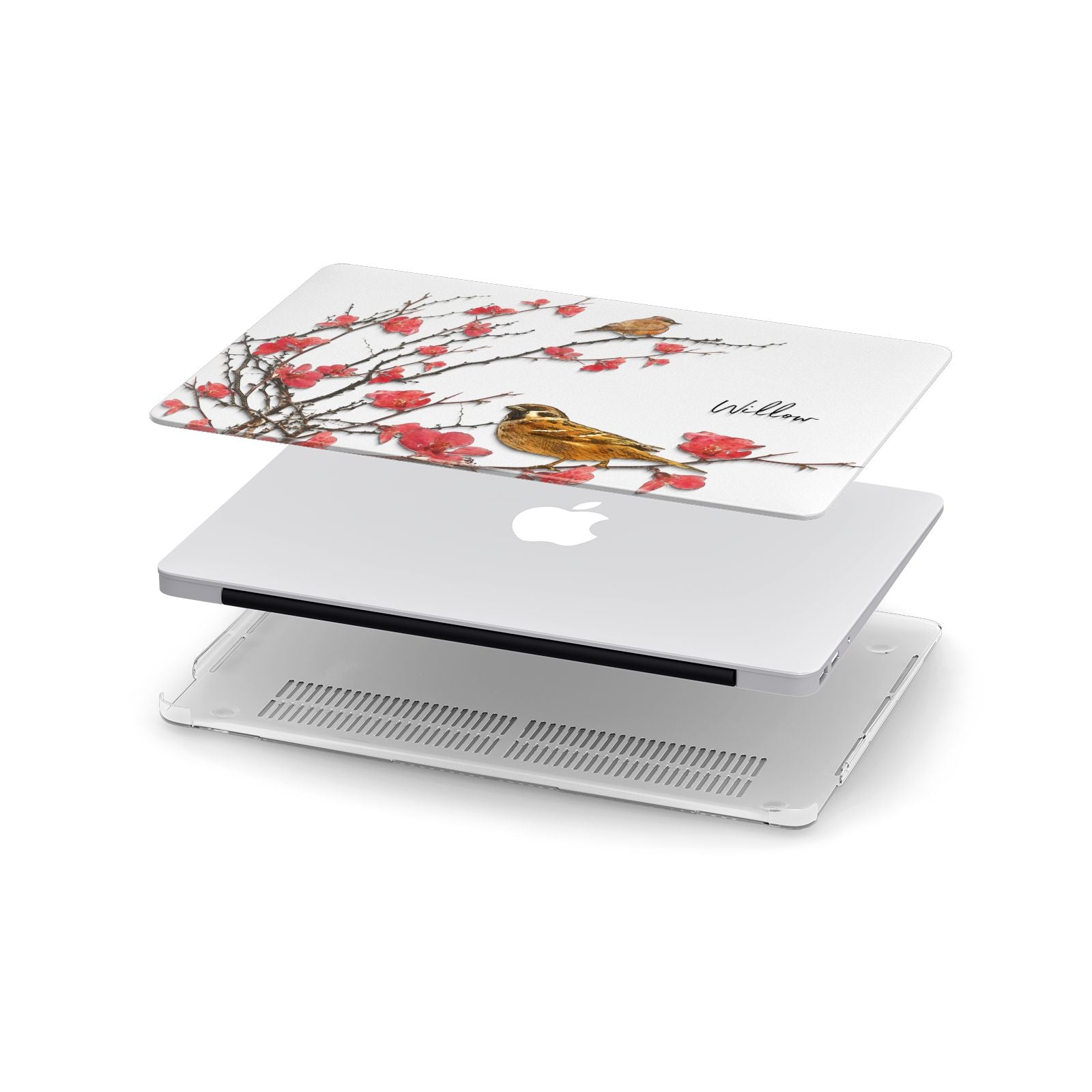 Personalised Birds Apple MacBook Case in Detail