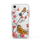 Personalised Birds Apple iPhone XR Impact Case White Edge on Silver Phone