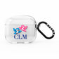 Personalised Birds Initials Clear AirPods Clear Case 3rd Gen