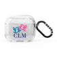 Personalised Birds Initials Clear AirPods Glitter Case 3rd Gen