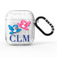 Personalised Birds Initials Clear AirPods Glitter Case