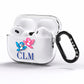 Personalised Birds Initials Clear AirPods Pro Clear Case Side Image