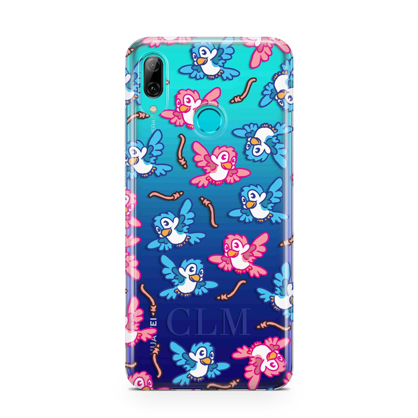 Personalised Birds Initials Clear Huawei P Smart 2019 Case