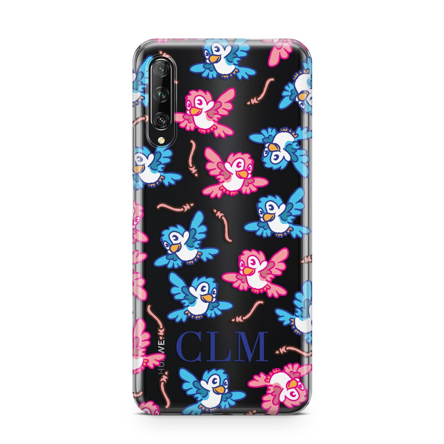 Personalised Birds Initials Clear Huawei P Smart Pro 2019