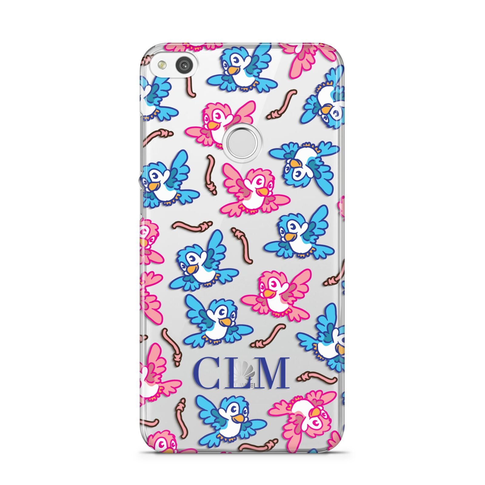 Personalised Birds Initials Clear Huawei P8 Lite Case