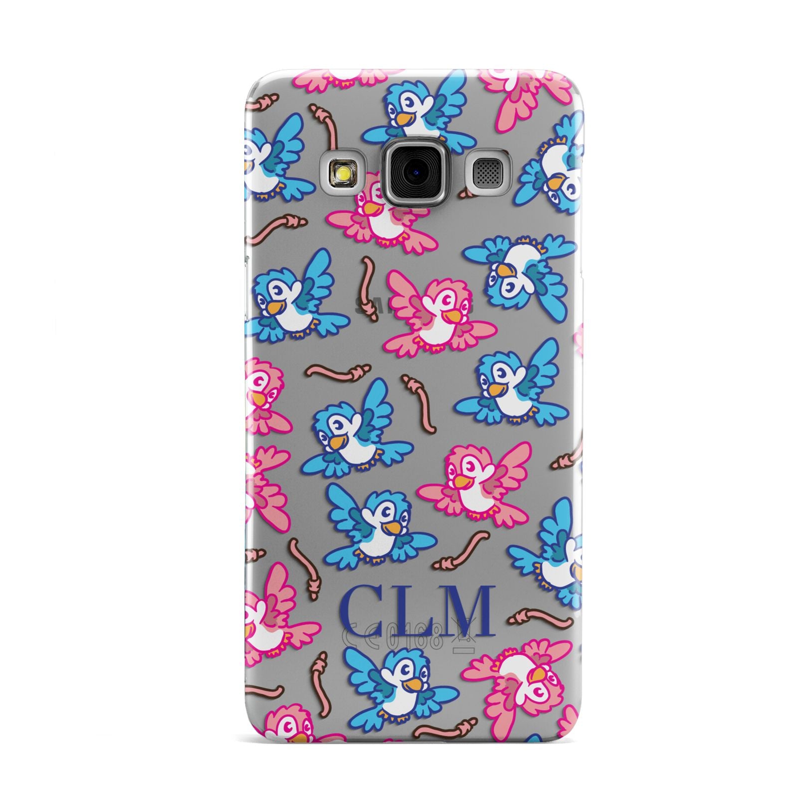 Personalised Birds Initials Clear Samsung Galaxy A3 Case