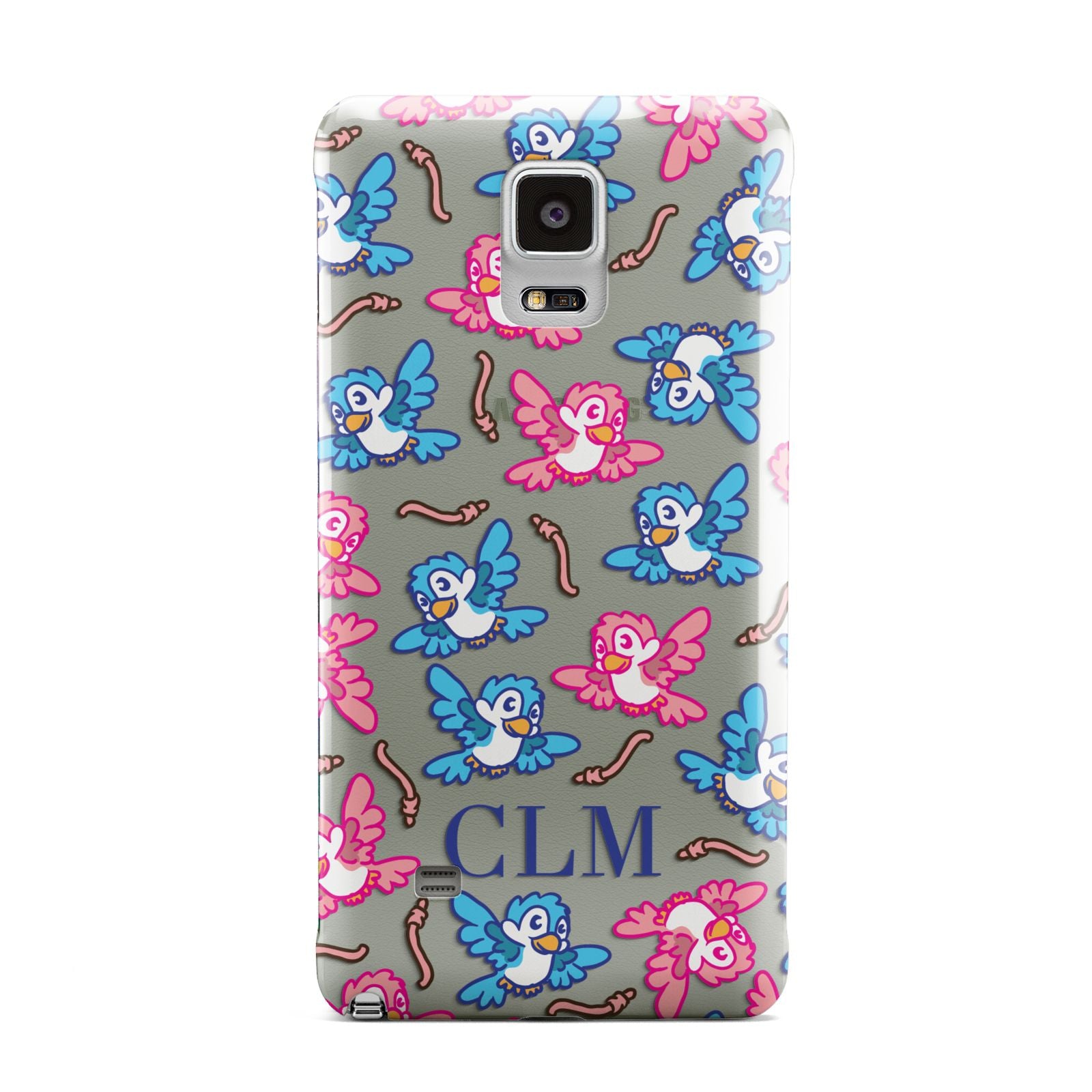 Personalised Birds Initials Clear Samsung Galaxy Note 4 Case