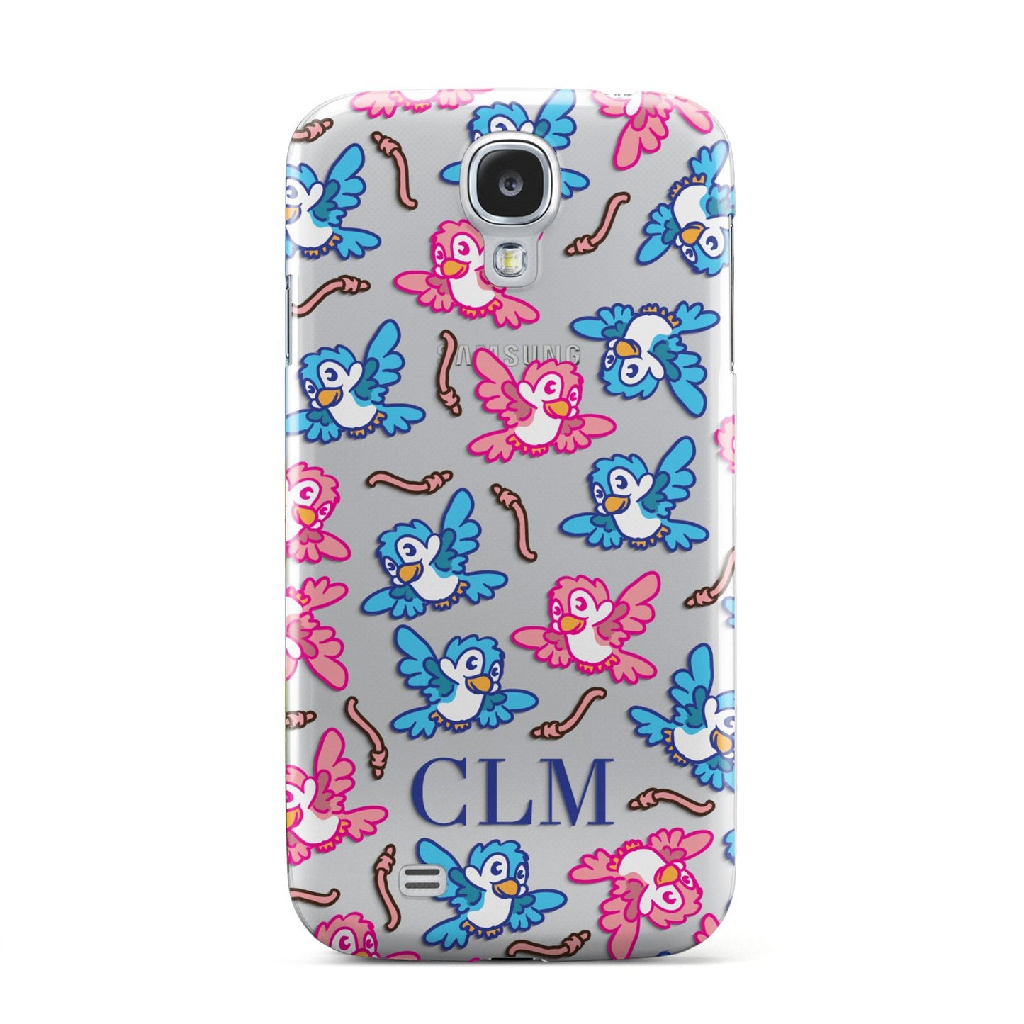 Personalised Birds Initials Clear Samsung Galaxy S4 Case