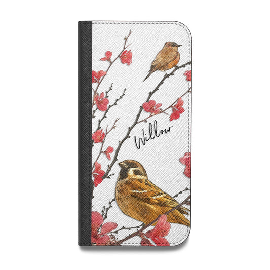 Personalised Birds Vegan Leather Flip Samsung Case