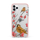Personalised Birds iPhone 11 Pro Max Impact Pink Edge Case