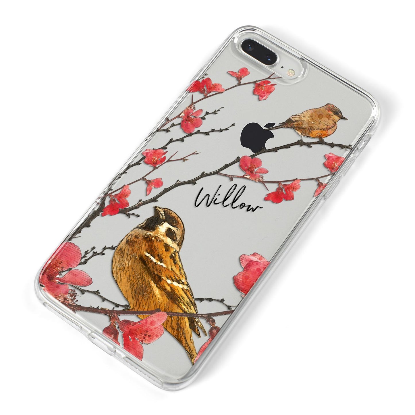 Personalised Birds iPhone 8 Plus Bumper Case on Silver iPhone Alternative Image