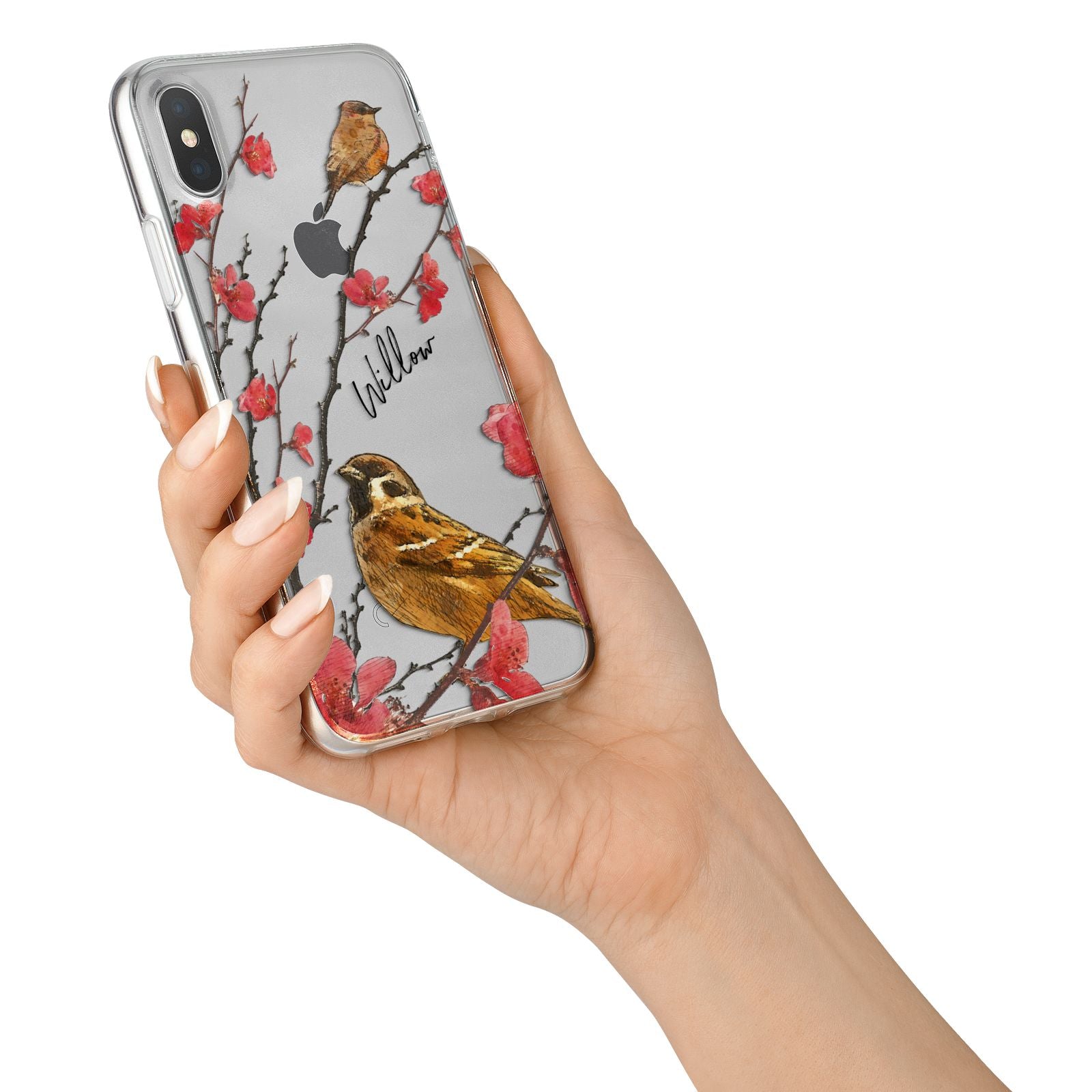 Personalised Birds iPhone X Bumper Case on Silver iPhone Alternative Image 2