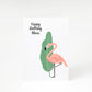 Personalised Birthday Flamingo with Name A5 Greetings Card