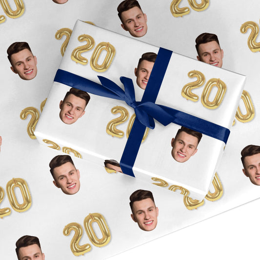 Personalised Birthday Photo Face Custom Wrapping Paper