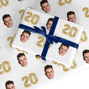 Personalised Birthday Photo Face Wrapping Paper