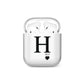 Personalised Black Big Initial 3 Small Clear AirPods Case