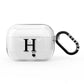 Personalised Black Big Initial 3 Small Clear AirPods Pro Clear Case