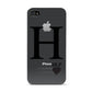 Personalised Black Big Initial 3 Small Clear Apple iPhone 4s Case
