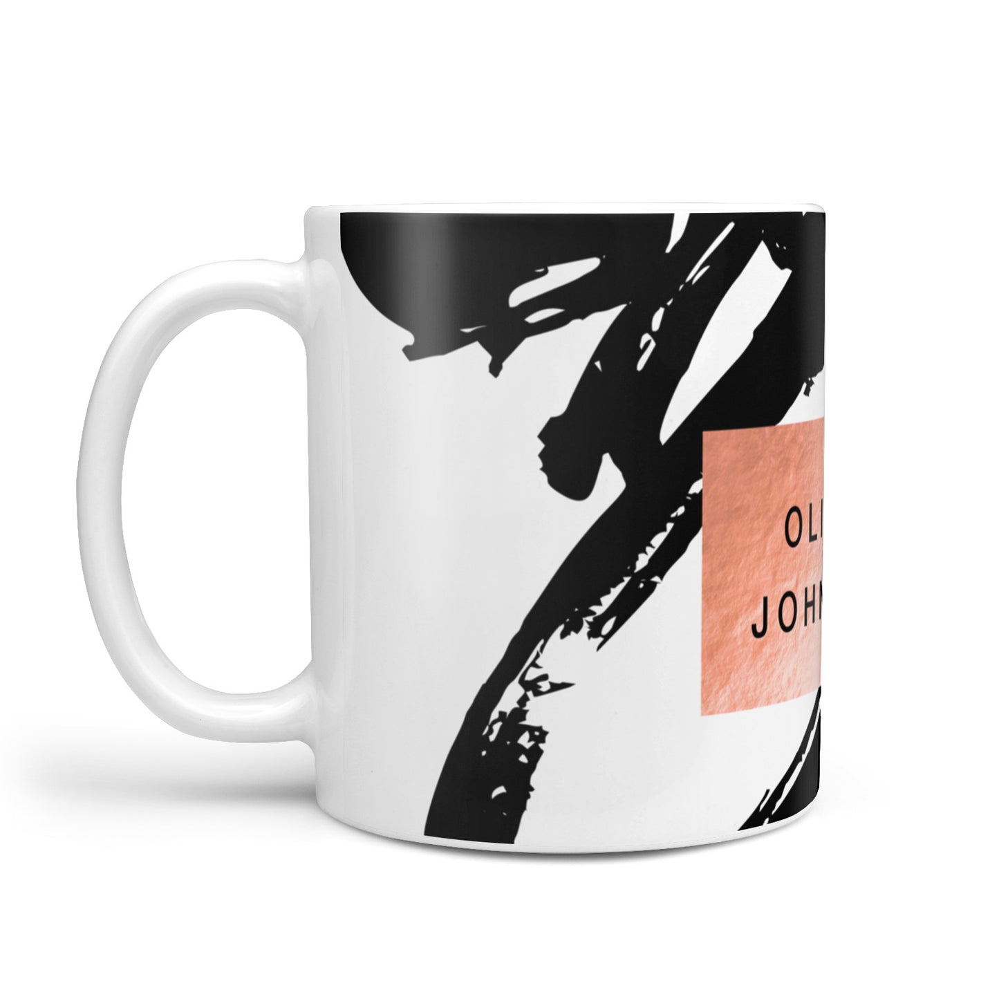 Personalised Black Brushes With Name 10oz Mug Alternative Image 1