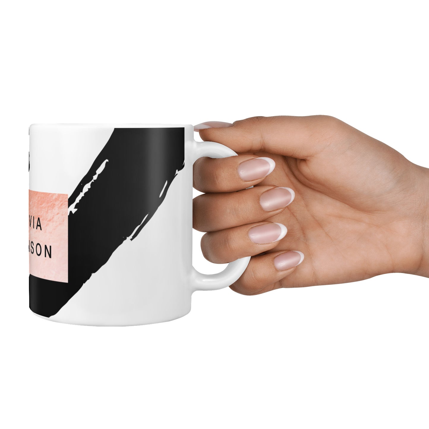 Personalised Black Brushes With Name 10oz Mug Alternative Image 4