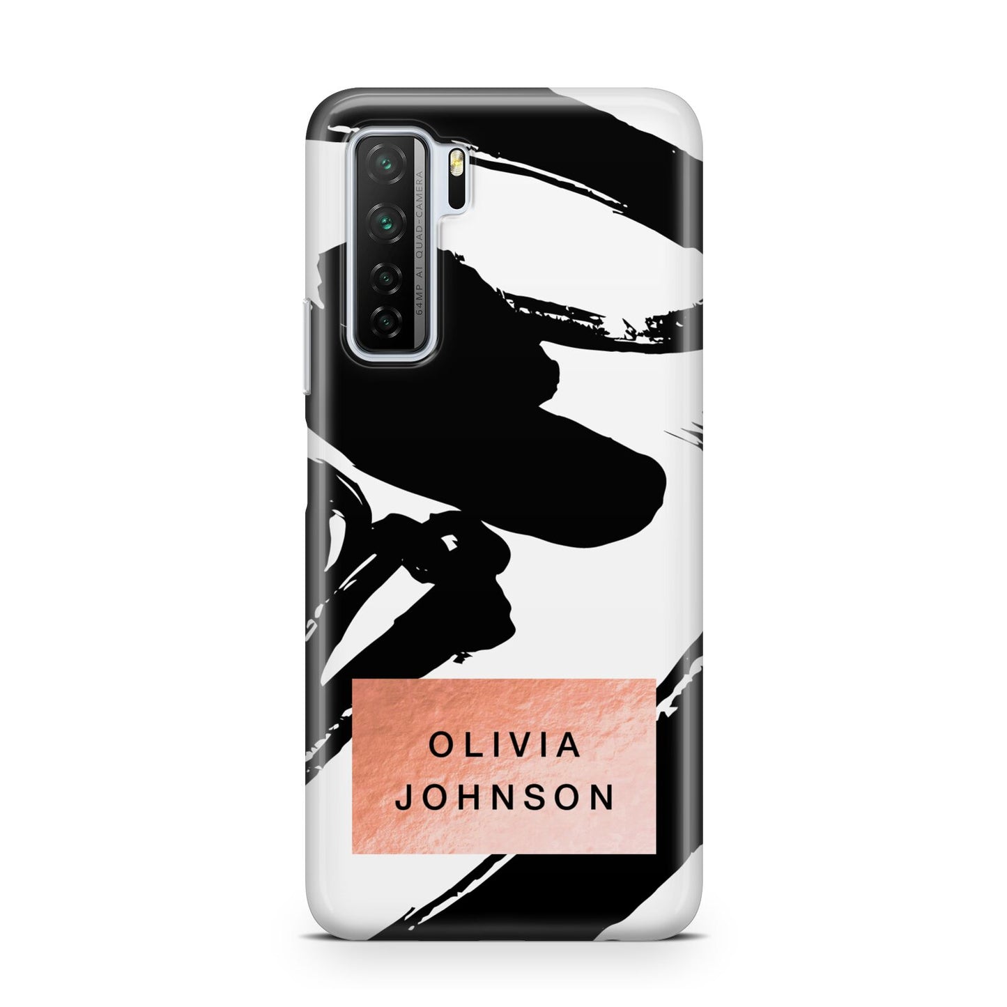 Personalised Black Brushes With Name Huawei P40 Lite 5G Phone Case