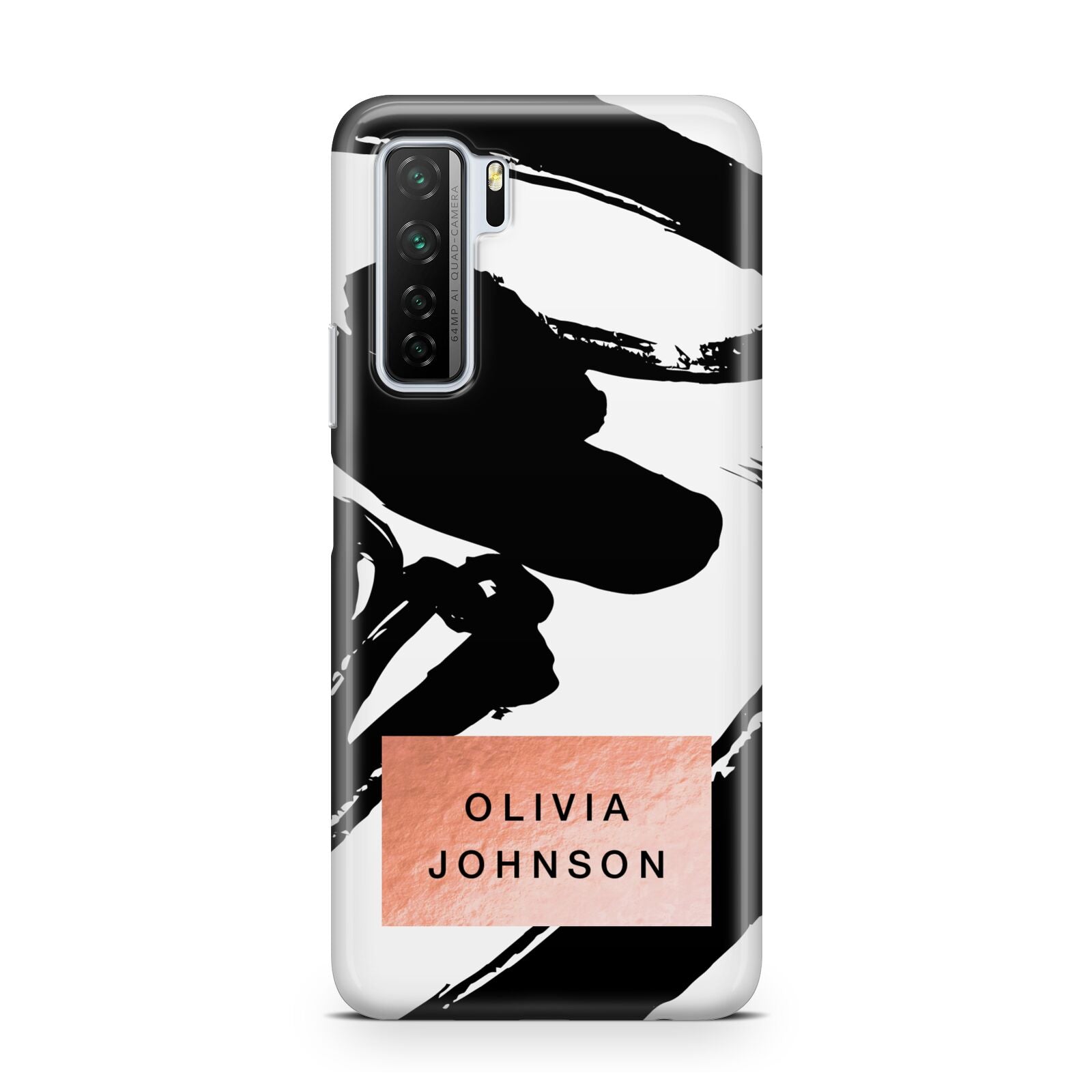 Personalised Black Brushes With Name Huawei P40 Lite 5G Phone Case