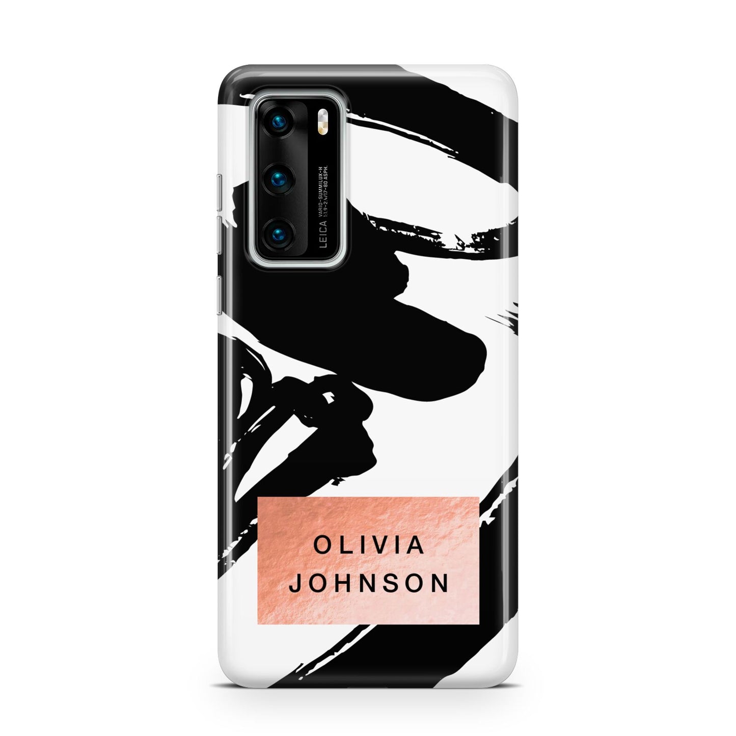Personalised Black Brushes With Name Huawei P40 Phone Case