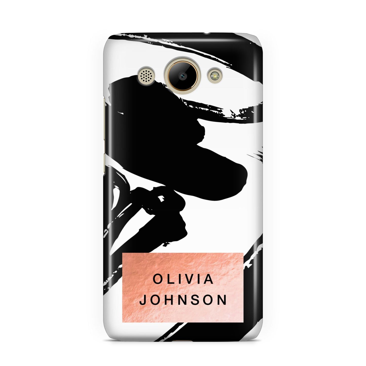 Personalised Black Brushes With Name Huawei Y3 2017