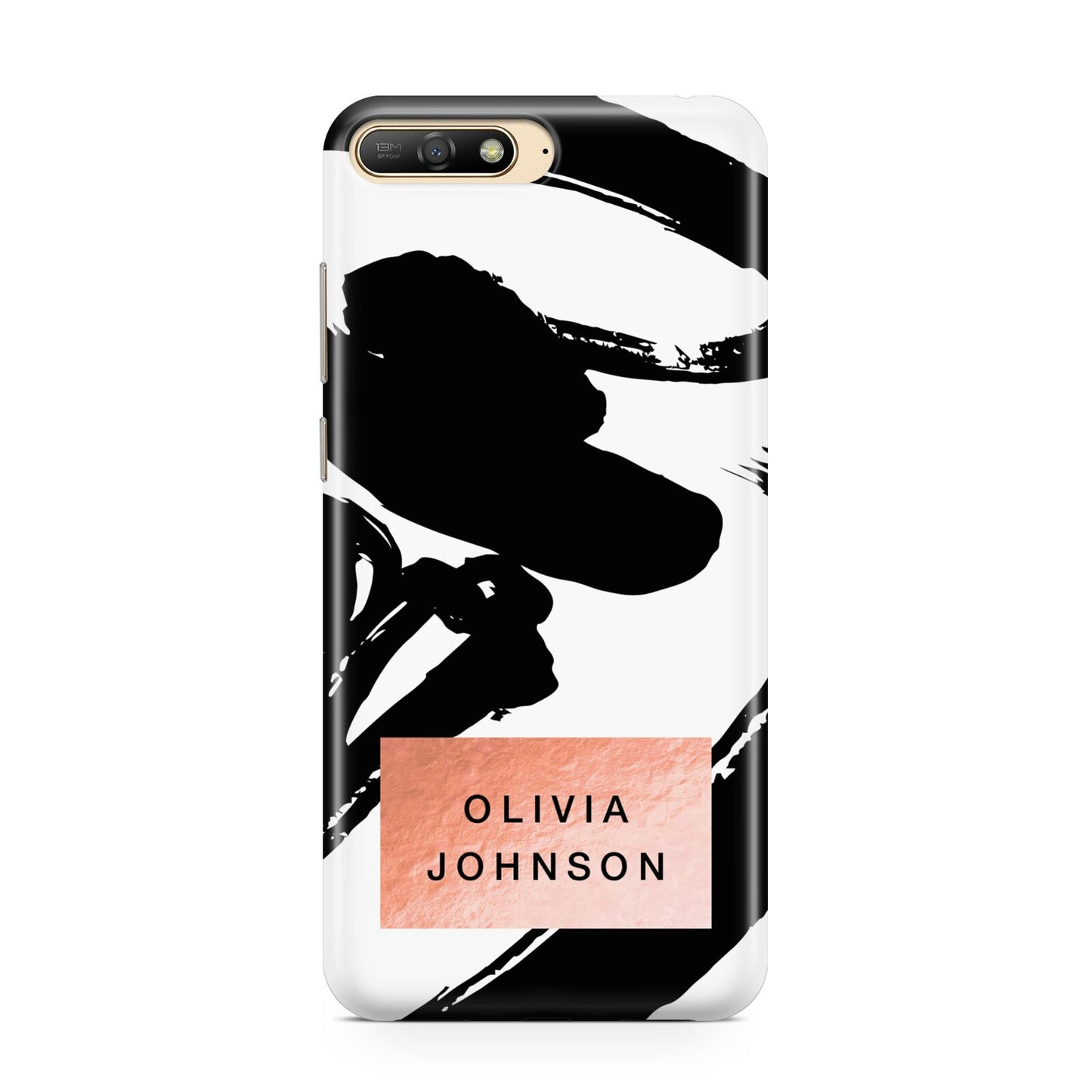 Personalised Black Brushes With Name Huawei Y6 2018