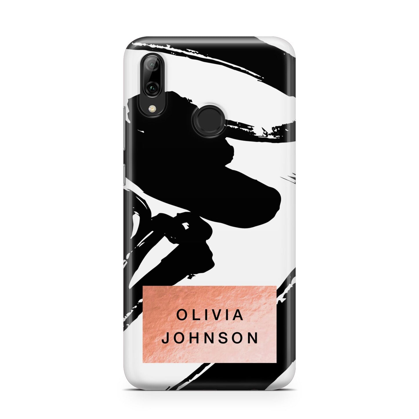 Personalised Black Brushes With Name Huawei Y7 2019