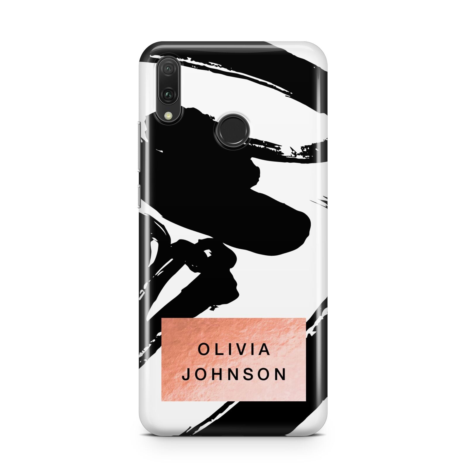 Personalised Black Brushes With Name Huawei Y9 2019