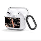 Personalised Black Copper Marble AirPods Clear Case 3rd Gen Side Image