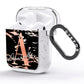 Personalised Black Copper Marble AirPods Glitter Case Side Image