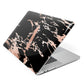 Personalised Black Copper Marble Apple MacBook Case Side View
