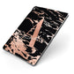 Personalised Black Copper Marble Apple iPad Case on Grey iPad Side View
