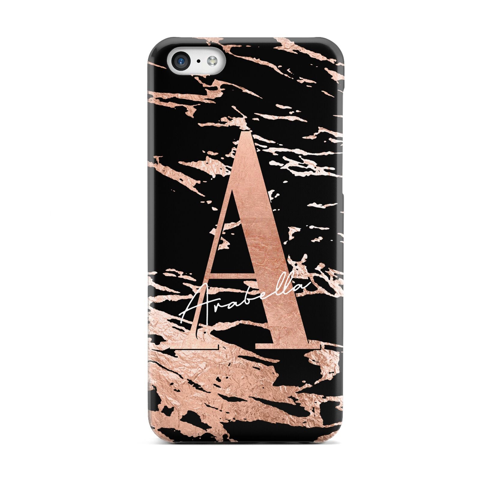 Personalised Black Copper Marble Apple iPhone 5c Case