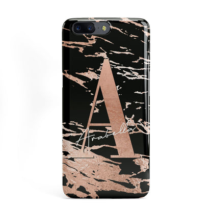 Personalised Black Copper Marble OnePlus Case