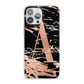 Personalised Black Copper Marble iPhone 13 Pro Max Clear Bumper Case