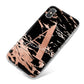 Personalised Black Copper Marble iPhone X Bumper Case on Silver iPhone