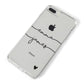 Personalised Black Couples Two Names Heart iPhone 8 Plus Bumper Case on Silver iPhone Alternative Image