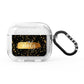 Personalised Black Gold Ink Splat Name AirPods Glitter Case 3rd Gen